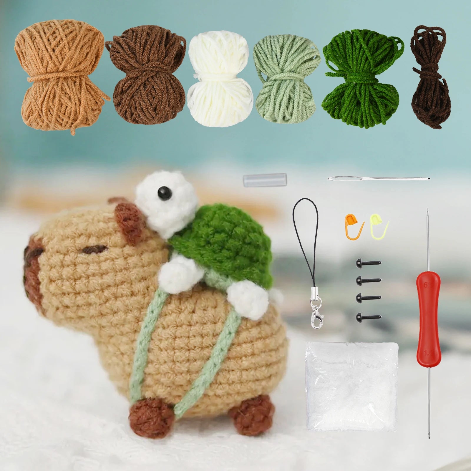 Cozy Capybara Pal - Beginner Friendly Crochet Kit