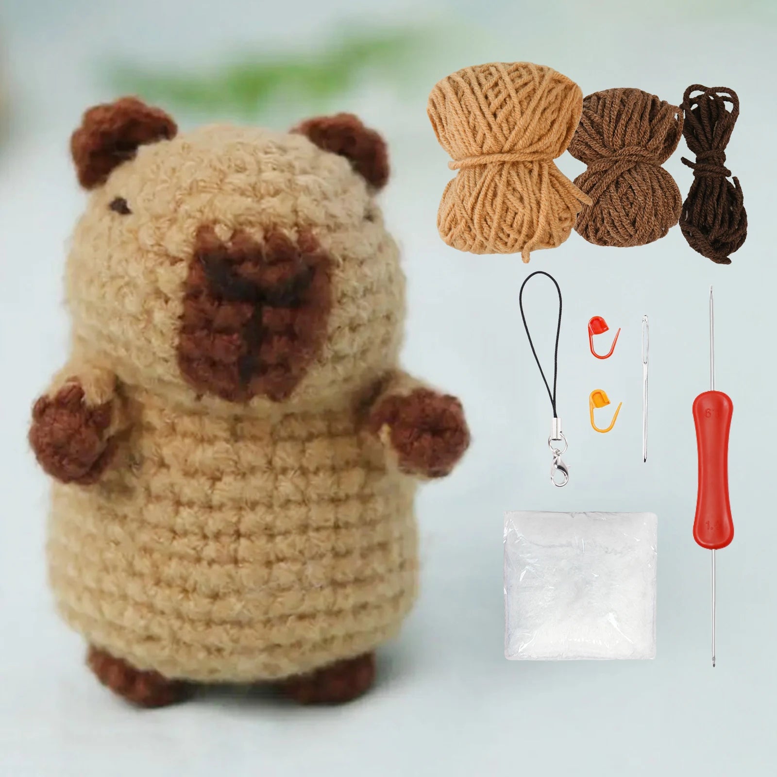 Cozy Capybara Pal - Beginner Friendly Crochet Kit