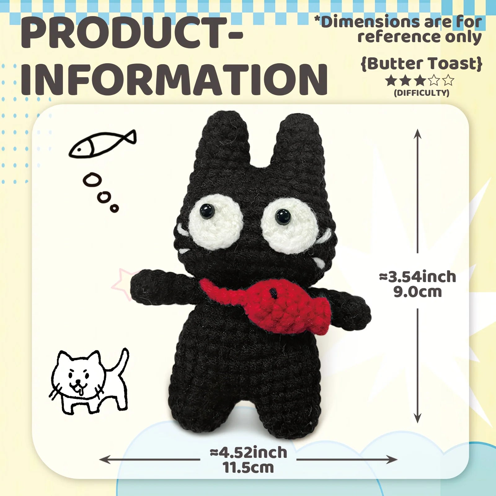 Mischievous Cat Crochet Kit