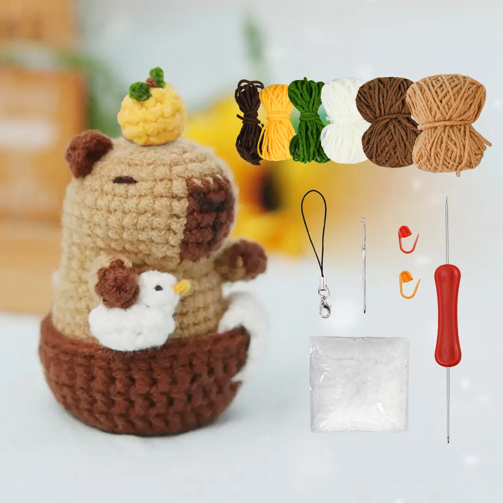 Cozy Capybara Pal - Beginner Friendly Crochet Kit
